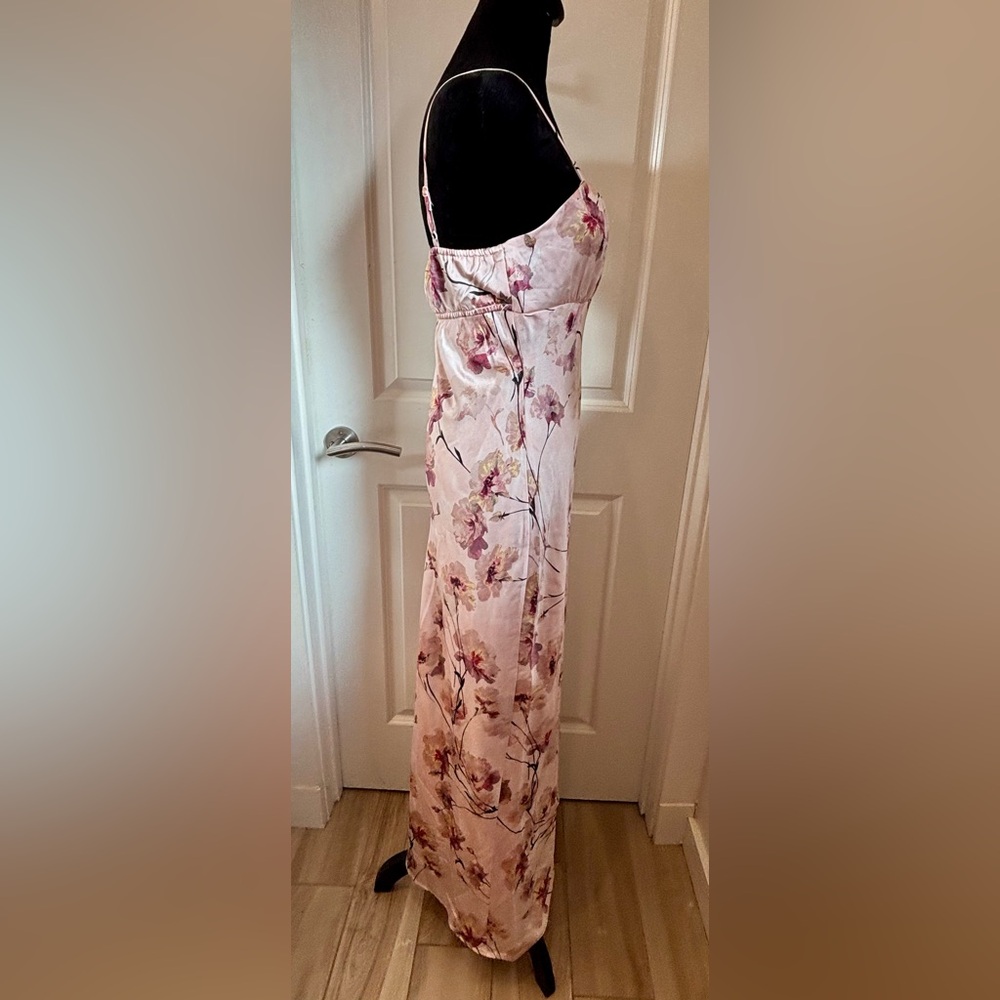 NWT Thirty Thirty Floral blush pink maxi dress with lace shrug - S - Picture 6 of 12